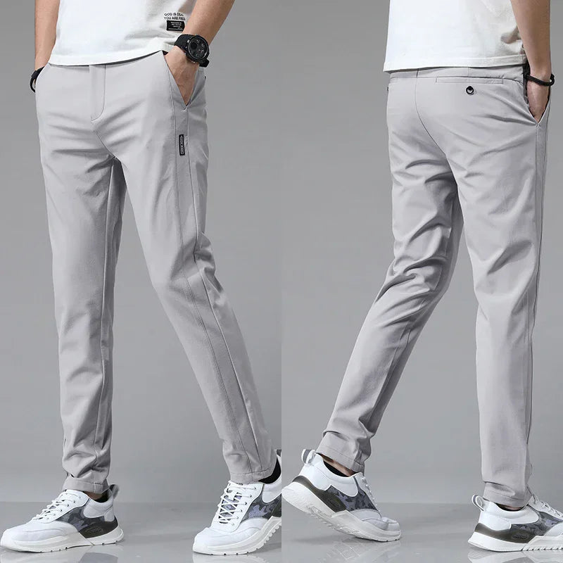 Men's Slim Fit Casual Trousers – Breathable Stretch for Golf & Sport