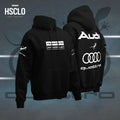 Hoodie Audi Quattro Noir - Sweat Polaire Manches Longues Unisexe