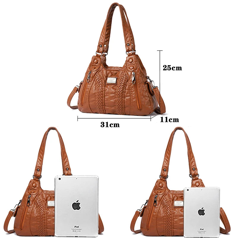 Sac à Main Femme Luxe - Tote Multi-Poches Cuir Synthétique