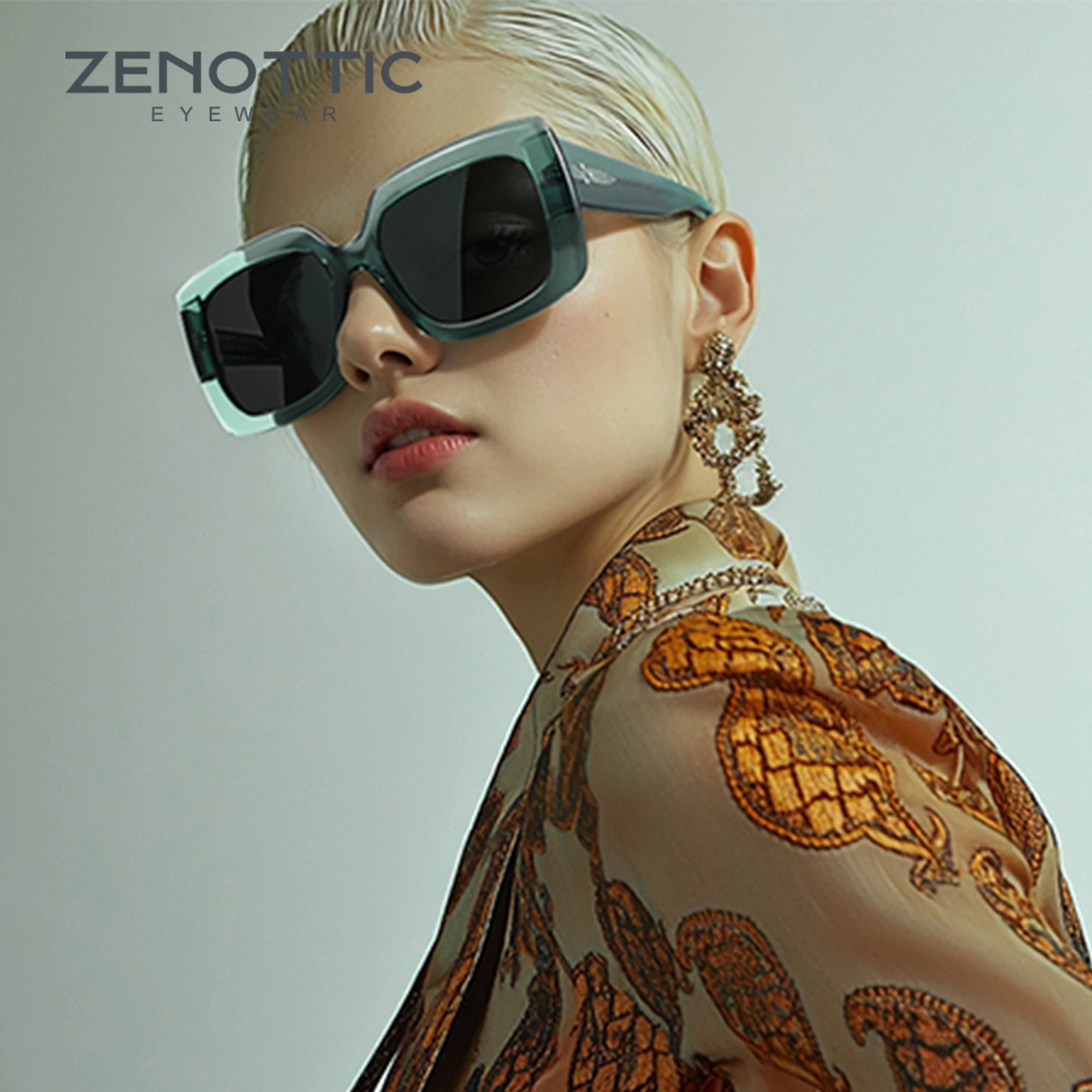 New Arrivals Women Large Rectangle Polarized Sunglasses UV400 Protection Acetate Square Sun Glasses Fashion Shade