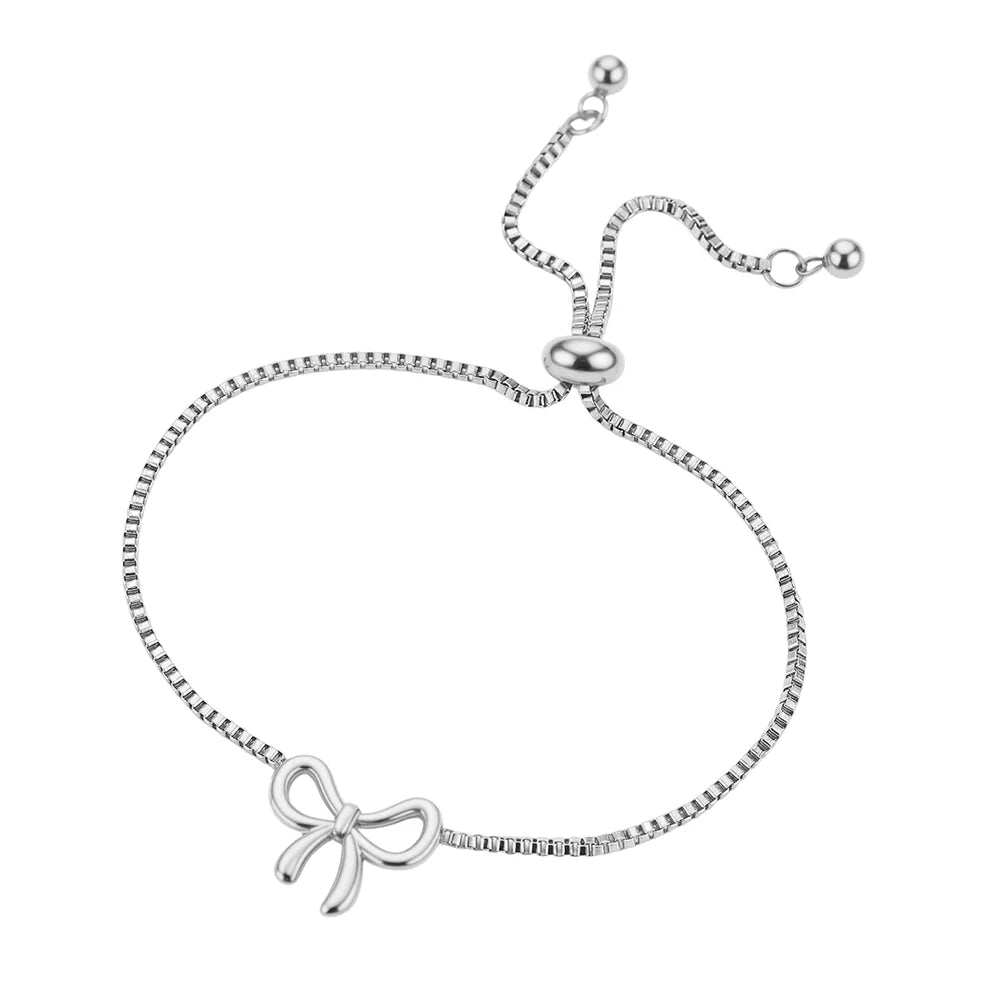 Adjustable Minimalist Knot Bracelet – Polished Stainless Steel | DOTIFIC
