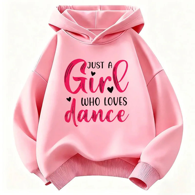 Girls' Hoodie – Just A Girl Who Loves Dance – Y2K Kids