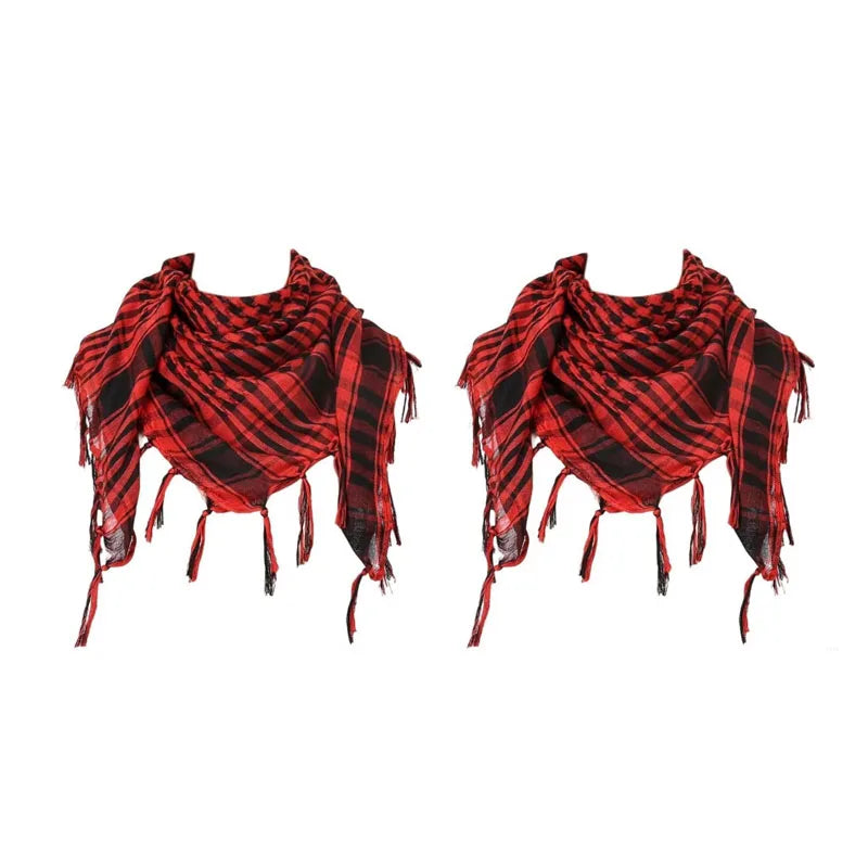 Unisex Tactical Houndstooth Scarf – Warm, Windproof, Spring-Winter