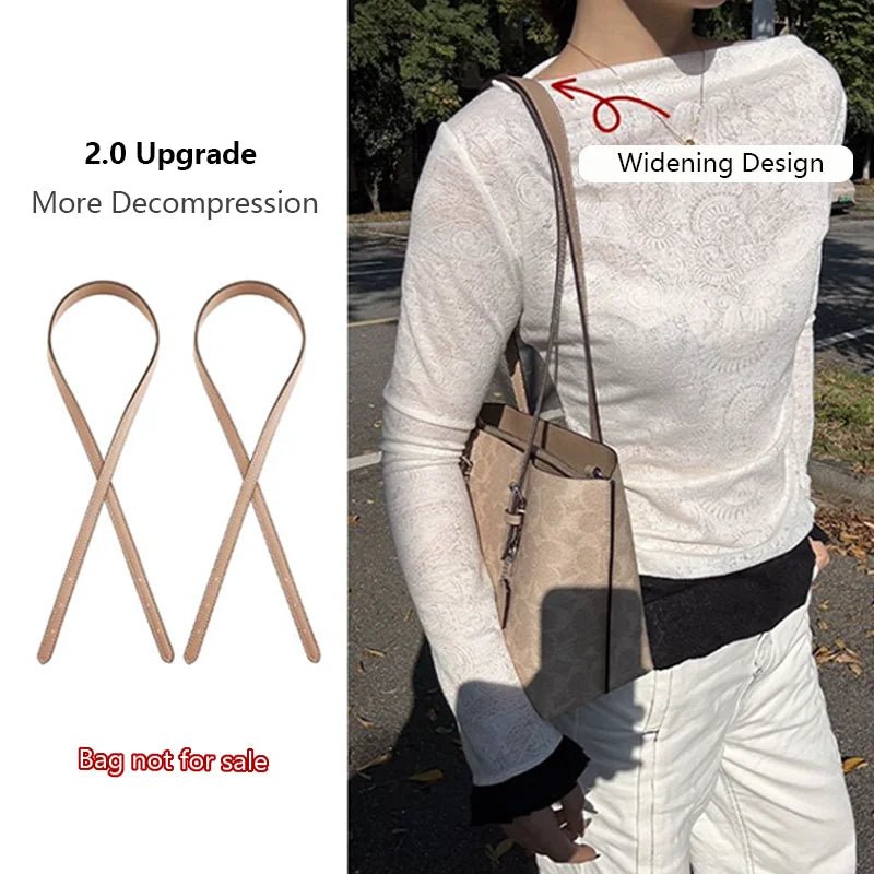 Adjustable Bag Strap For Coach Mollie25 Tote Bag Leather Shoulder Strap Durable Bag Belt Underarm Bag Replacement Accessories