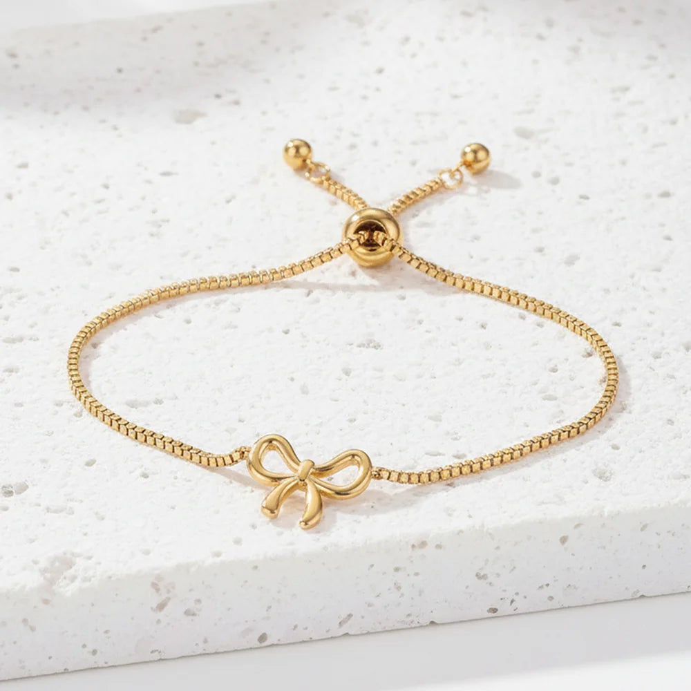 Adjustable Minimalist Knot Bracelet – Polished Stainless Steel | DOTIFIC