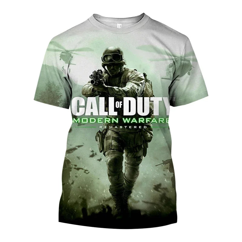 Summer New Hot Call of Duty Game 3d Printed Men's T-shirt Fashion Casual Plus Size Loose Comfortable Breathable Top