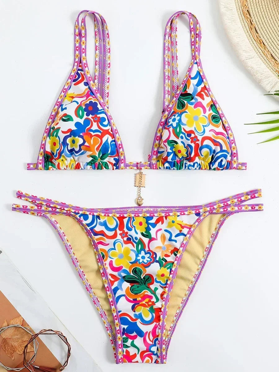 Printed Micro Bikinis 2026 Brazilian Bikini Women Swimwear Female Swimsuit Two-pieces Bikini Set Bathing Suit Swim Beach Wear