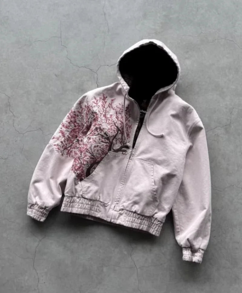 Y2K Street New Fashion Oversized Skull Print Sweater Hoodie Men Harajuku Vintage Hip Hop Popular Casual Sports Hooded Sweater
