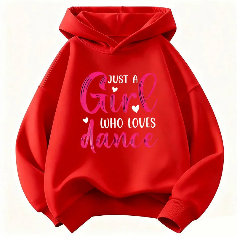 Girls' Hoodie – Just A Girl Who Loves Dance – Y2K Kids