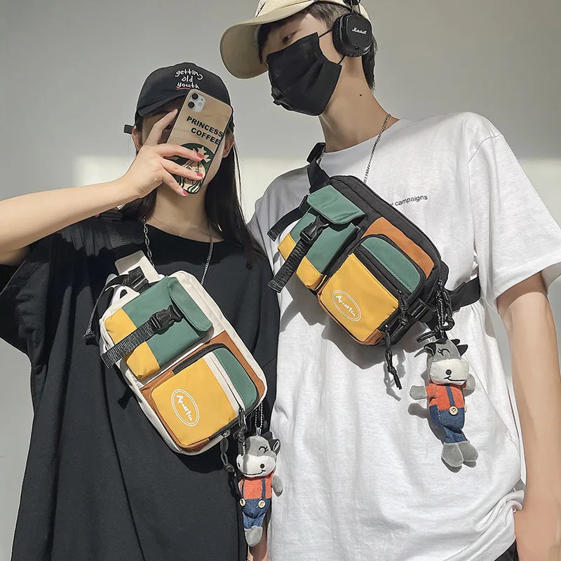 Sacoche Techwear Waterproof - Sac Banane Hip Hop Multifonction