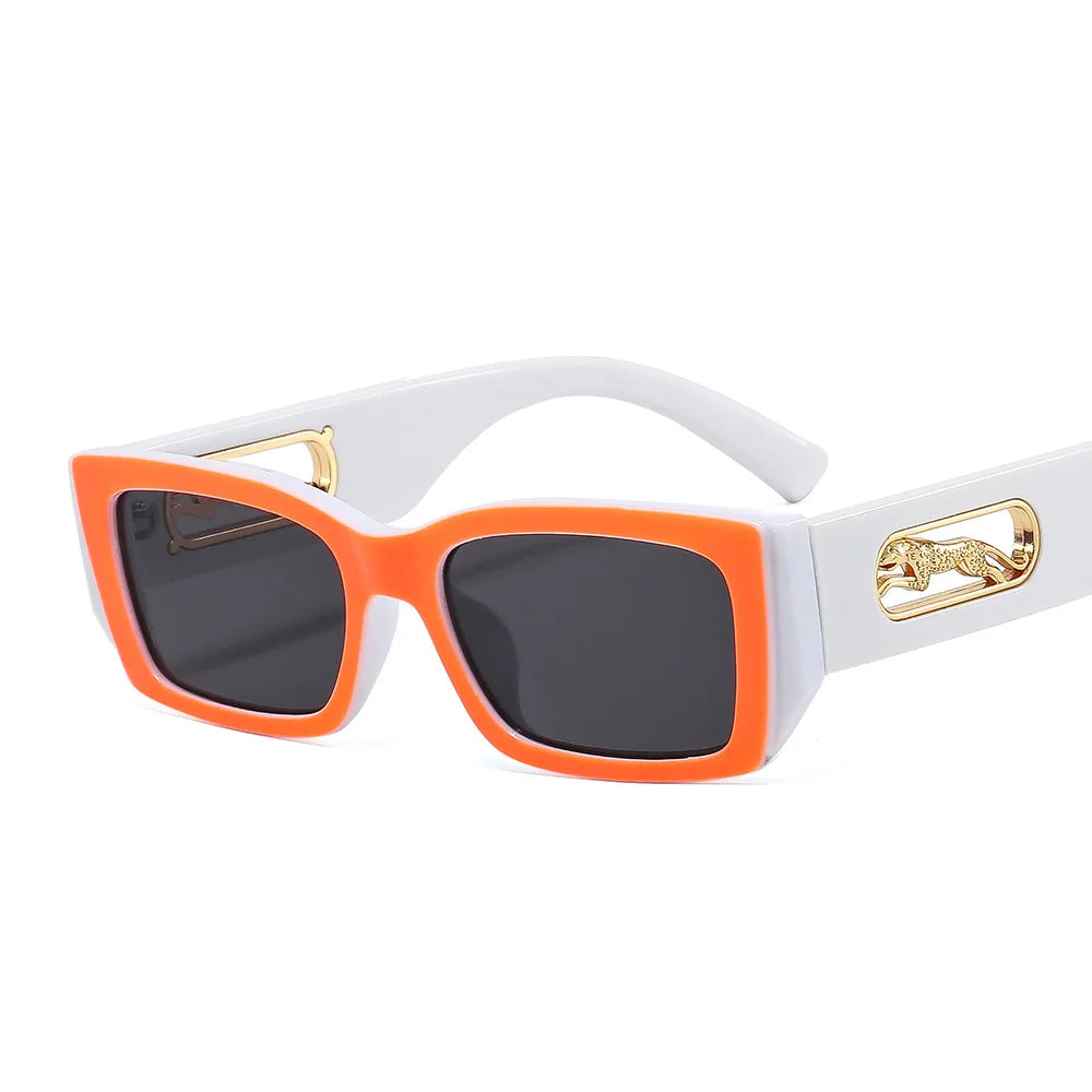 Lunettes de soleil petites et rectangulaires – Unisexe, style vintage, protection UV400