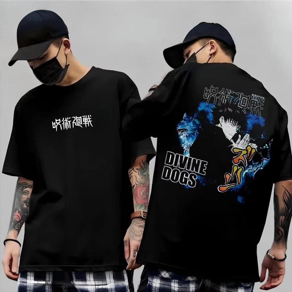 Men's Anime Jujutsu Kaisen T Shirt Toji Fushiguro Cotton Tee Women Short-sleeve Streetwear Casual Gojo Satoru‌ 2026 New Summer