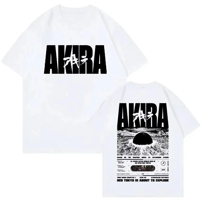Akira Shotaro Kaneda graphic T-shirt (Japanese sci-fi anime/cartoon film) Unisex streetwear shirt oversized t shirt men clothing
