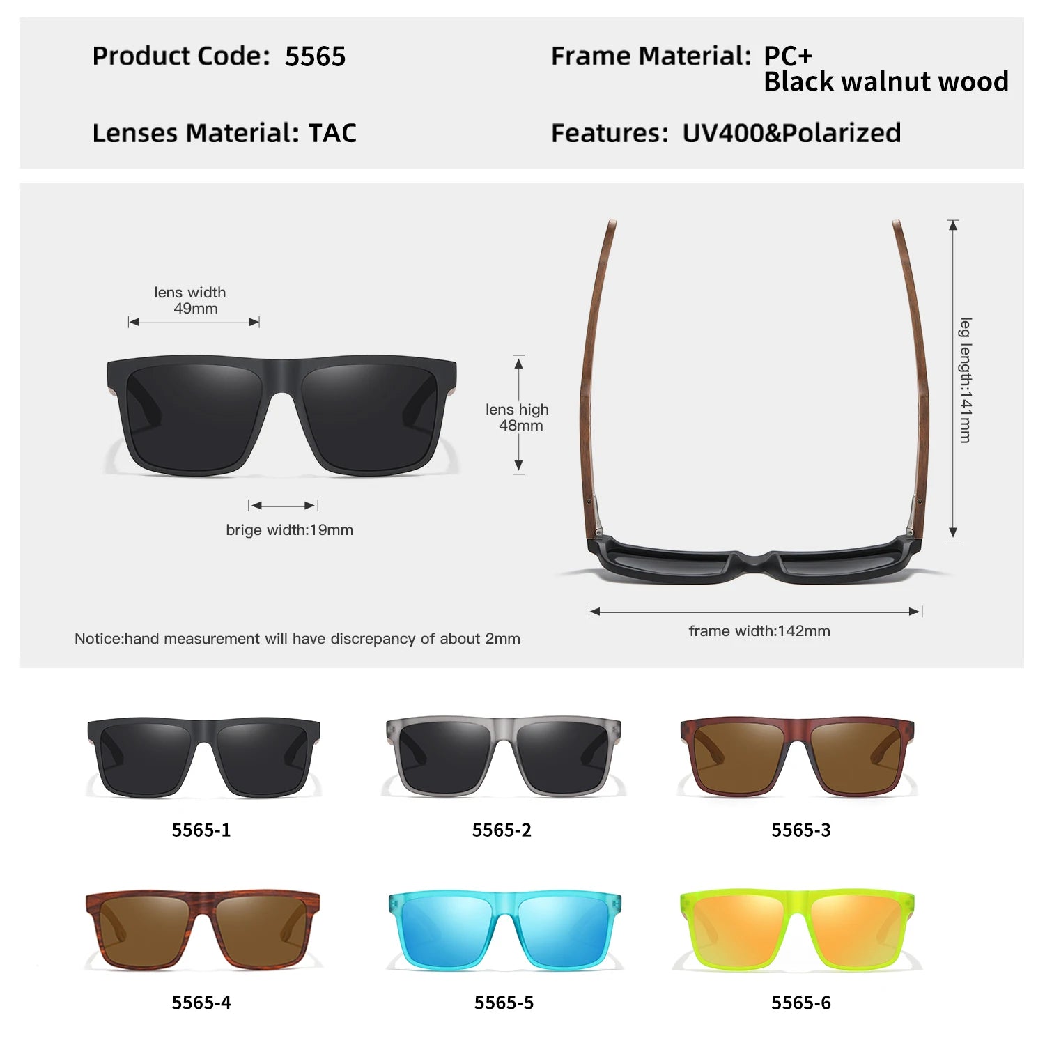 Polarized Bamboo Sunglasses for Men – UV400 Pilot Style | Kazers
