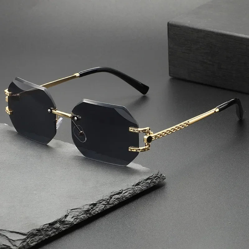 Nouveauté Lunettes de soleil sans monture femme 2026 Tendance Mode Lunettes Protection solaire Luxe Femme Lentes De Sol Mujer Lunette Soleil Femme