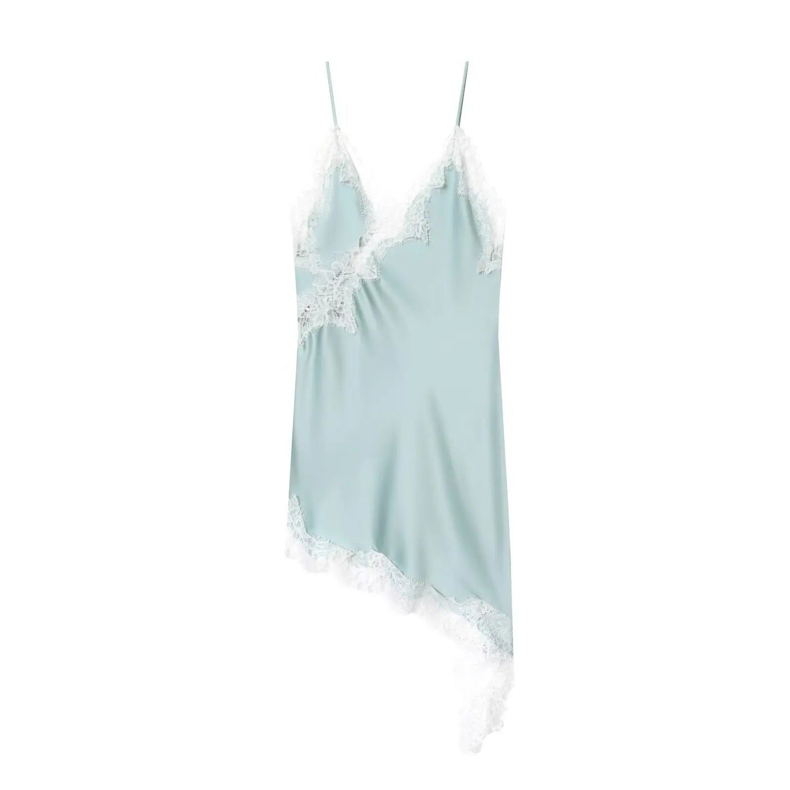 Lace Slip Mini Dress Women Satin Backless Summer Dress Woman Asymmetric Party Women's Dress Sexy Beach Dresses for Women