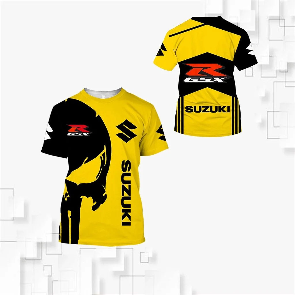 Suzuki 2026 Fashion 3D Print Men T-shirt Summer Daily Outdoor Sports Fitness Quick-drying Breathable Casual Street Short Sleeve