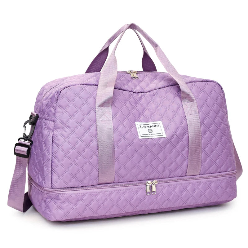 Fashionable Multifunctional Travel Luggage Bag with Independent Shoe Compartment,Suitable for Travel,Sports and Fitness,Camping