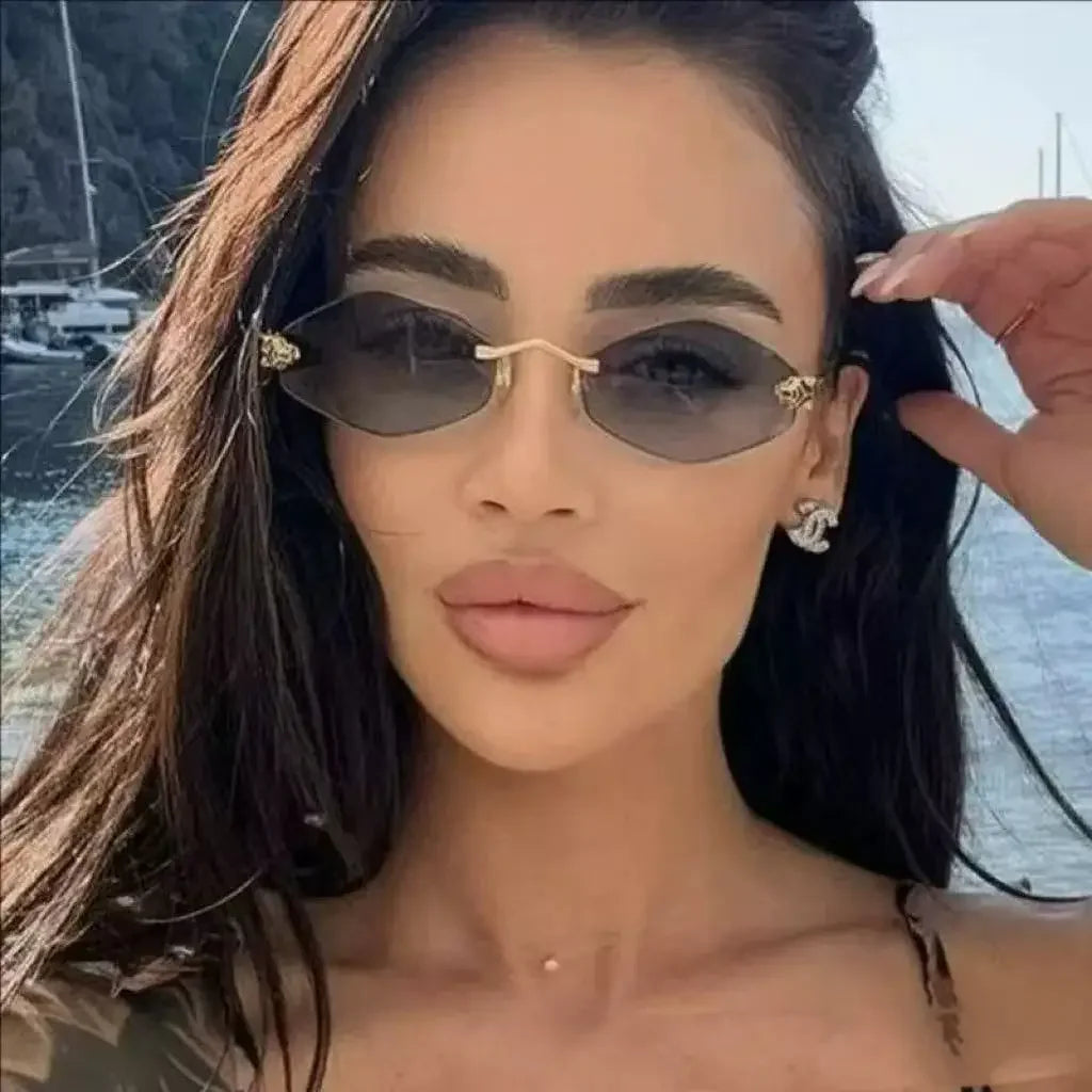 Lunettes de soleil polygonales mode pour femmes, lunettes de soleil de luxe en losange pour femmes, monture métallique vintage, lunettes de soleil pour femme