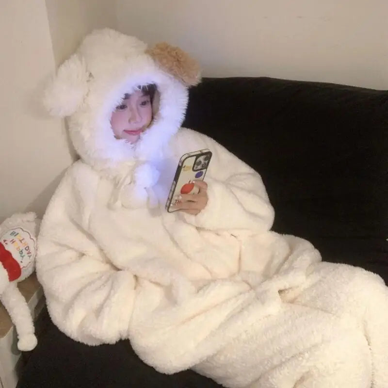 Ensemble Pyjama Polaire à Capuche - Confort Premium