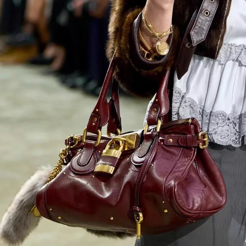 Sac Crossbody Vintage à Rivets – Cuir PU Femme