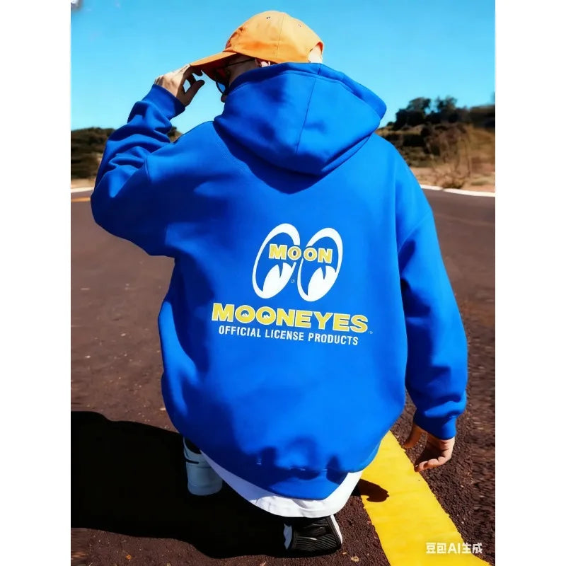 2026 model with the "MOON EYES" logo - black men's sports cap t-shirt - outdoor hip-hop cap men's and women's long-sleeved top