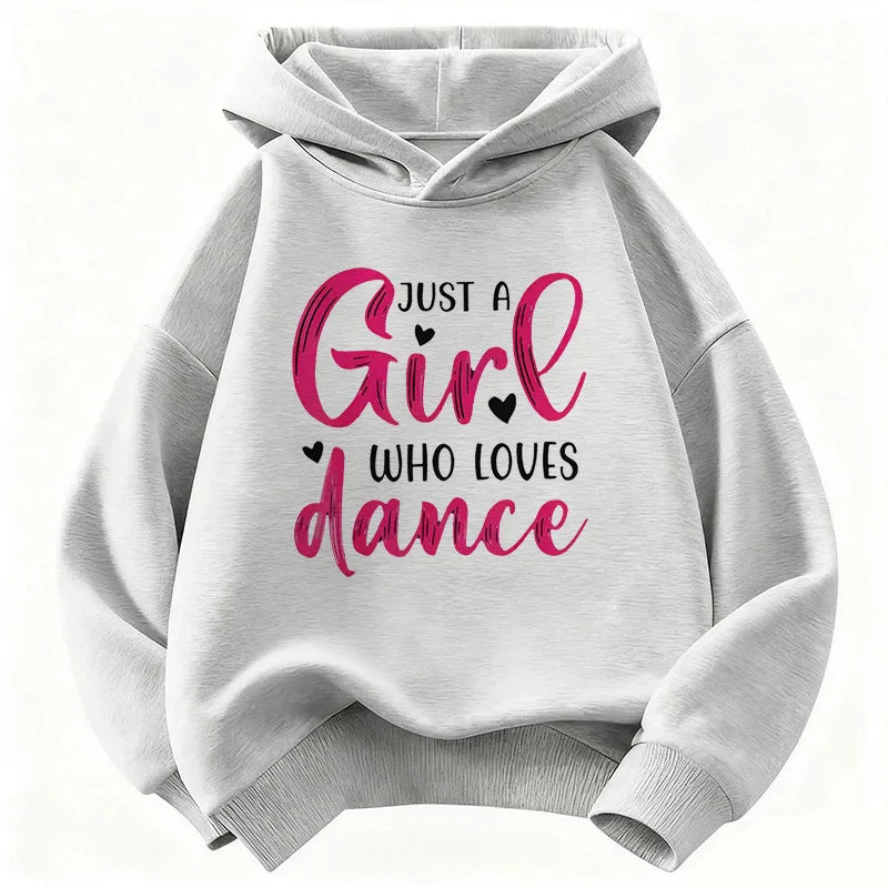 Girls' Hoodie – Just A Girl Who Loves Dance – Y2K Kids