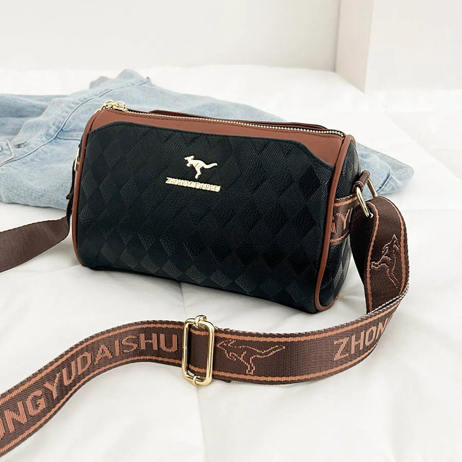 Sac Messenger Femme Luxe - Motif Carreaux Tendance