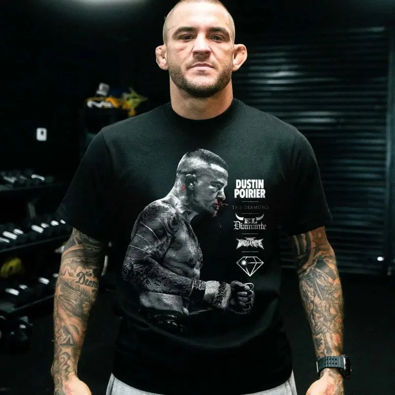 Mixed Martial Arts Diaz Chimaev Poirier Printed Summer Short-Sleeve T-Shirt Casual Style MMA Enthusiast Top