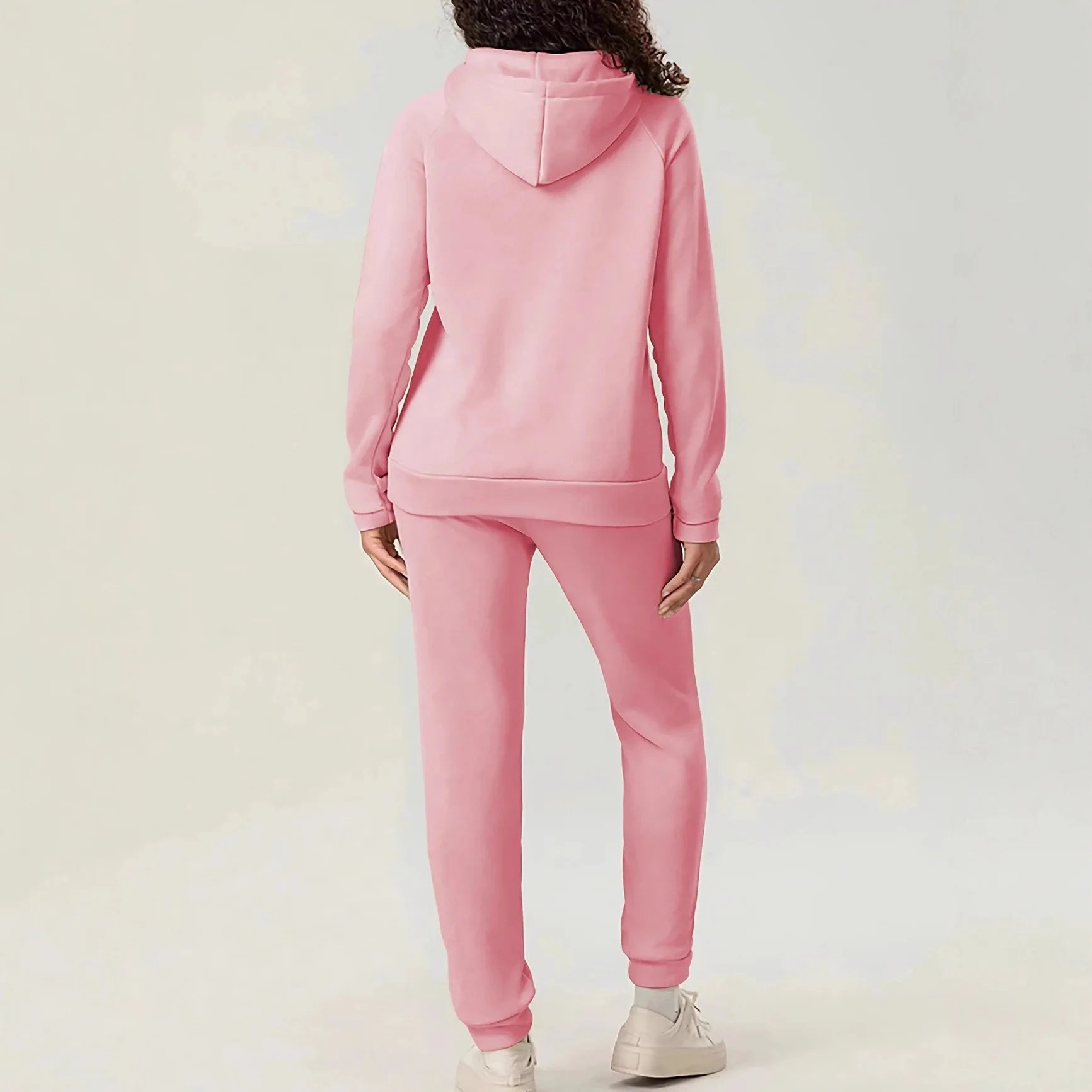Ensemble Sport Femme Automne - Sweat à Capuche et Pantalon Imprimé