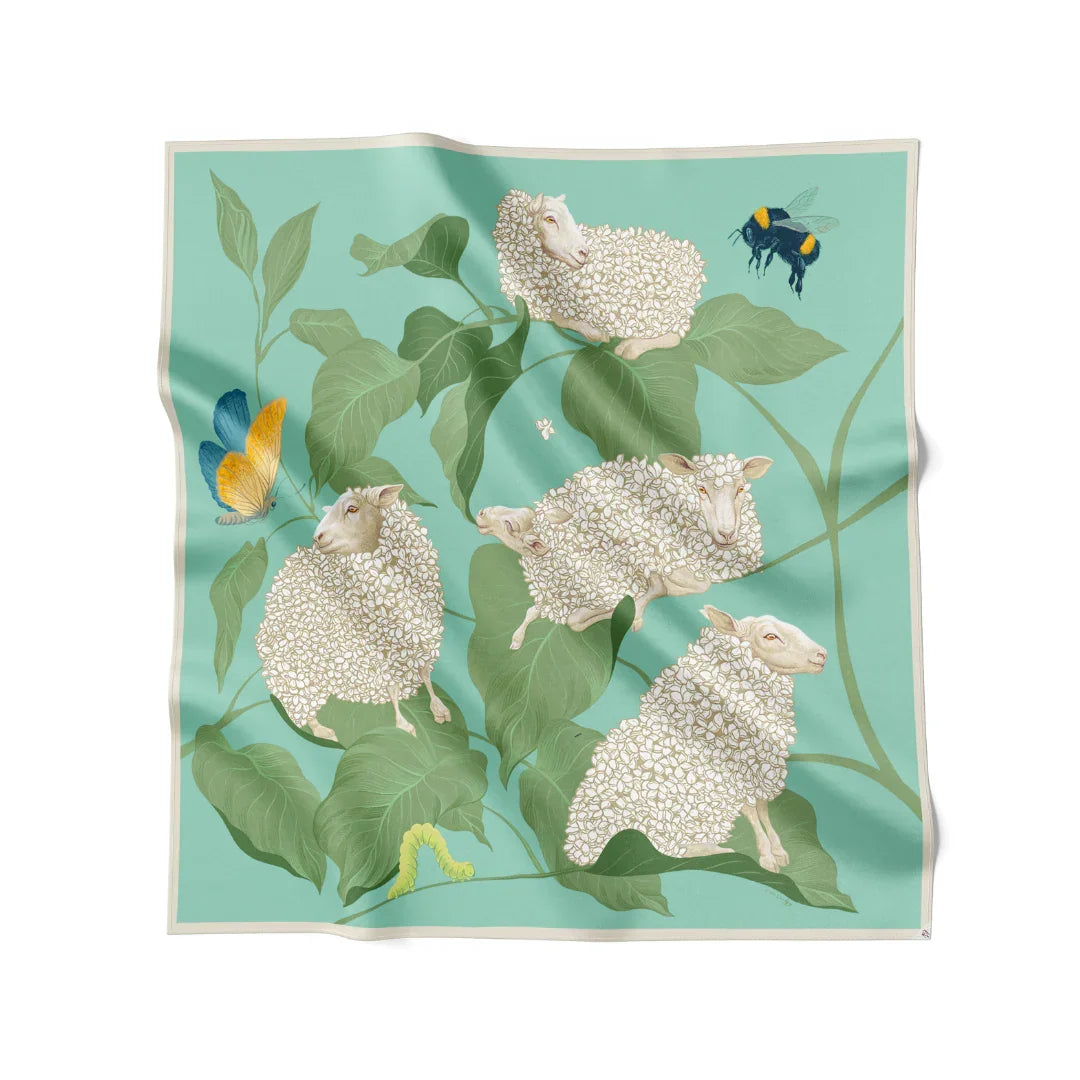 Retro Silk Printed Square Scarf Women Vintage Floral Geometric Pattern Spring Satin Scarfs 2026 Fashion All-match Casual Outwear