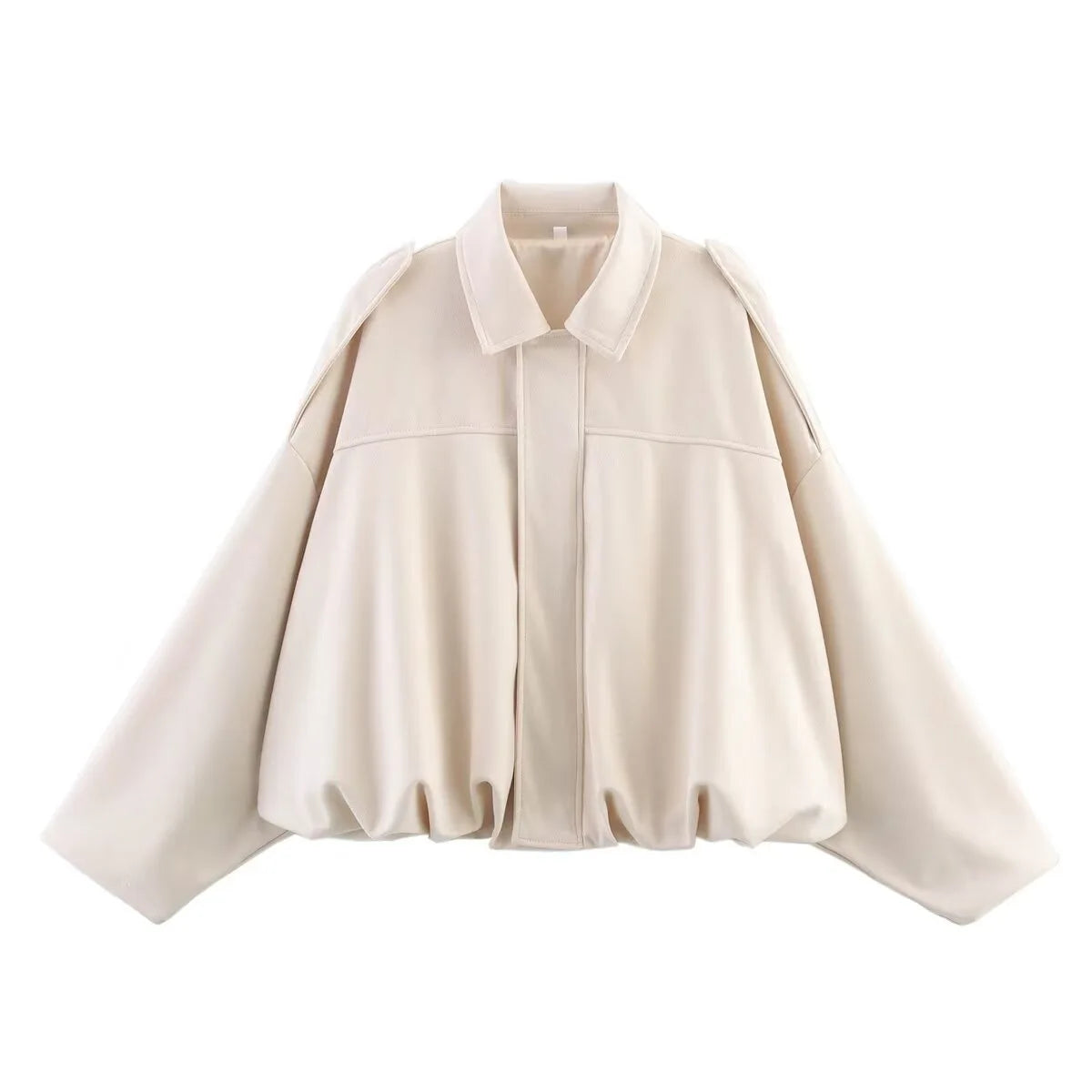 Women's Bomber Jacket – Suede Zip-Up Long Sleeves with Pockets | Streetwear Style