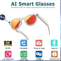 Lunettes caméra intelligentes IA, traduction, caméra 8K HD, multifonctions, Bluetooth 5.3, appels, assistant vocal, musique (nouveauté)