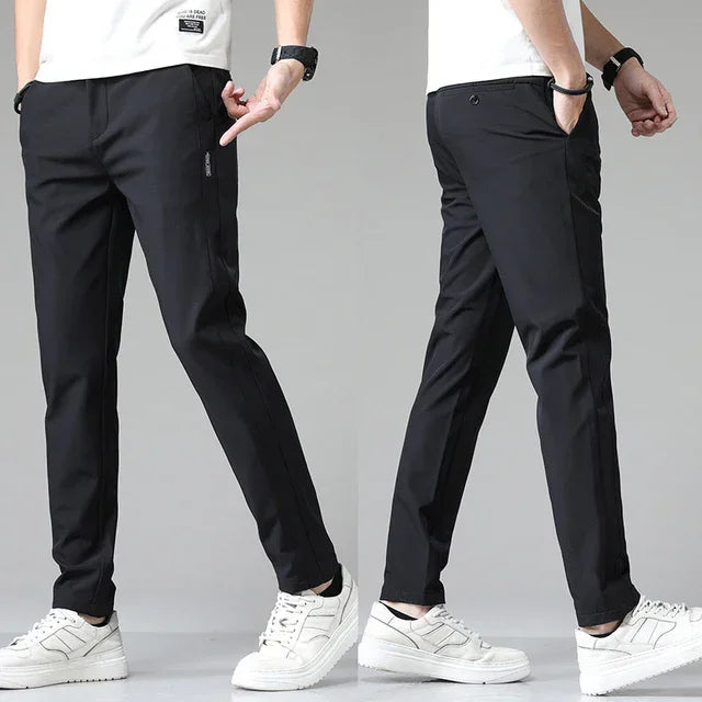 Men's Slim Fit Casual Trousers – Breathable Stretch for Golf & Sport