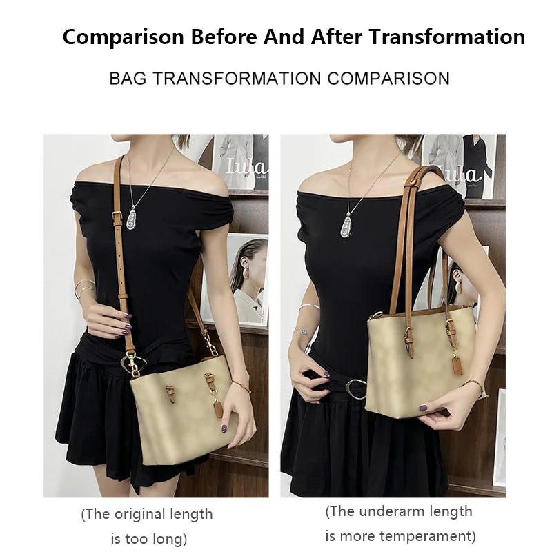 Adjustable Bag Strap For Coach Mollie25 Tote Bag Leather Shoulder Strap Durable Bag Belt Underarm Bag Replacement Accessories