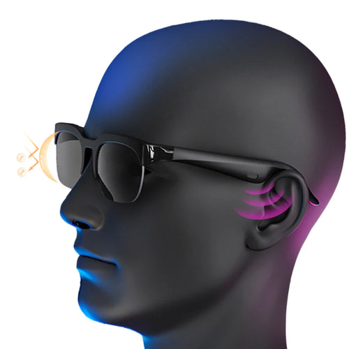 Lunettes de soleil BT avec traducteur IA, musique et appels mains libres, lunettes audio, écouteurs de sport de plein air pour hommes et femmes