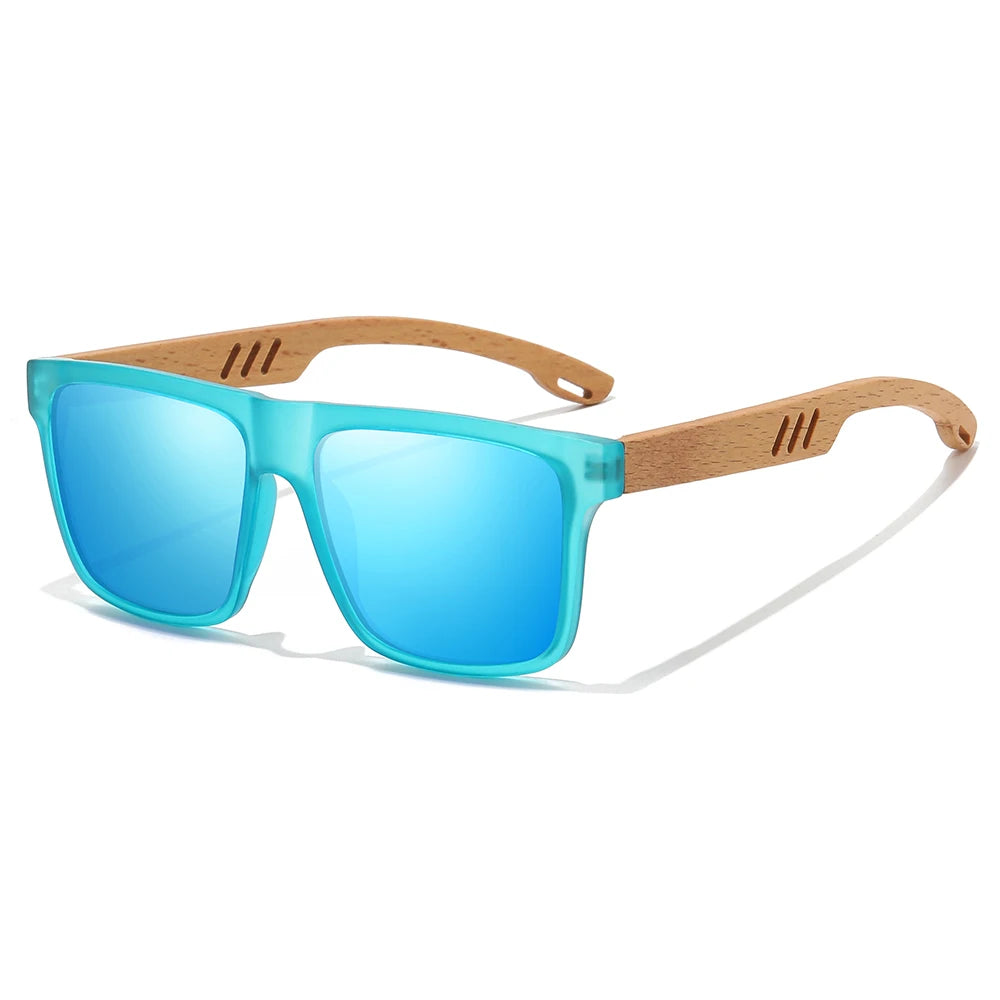 Polarized Bamboo Sunglasses for Men – UV400 Pilot Style | Kazers