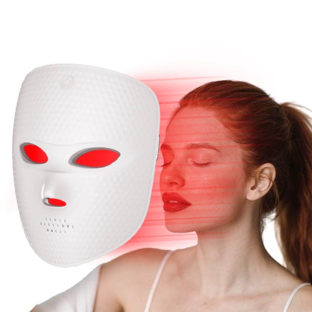 7 Colors LED Face Facial Mask LED Light Photon Mask Rejuvenation Skin Care LED Face Mask Beauty Brighten Skin Care Tool