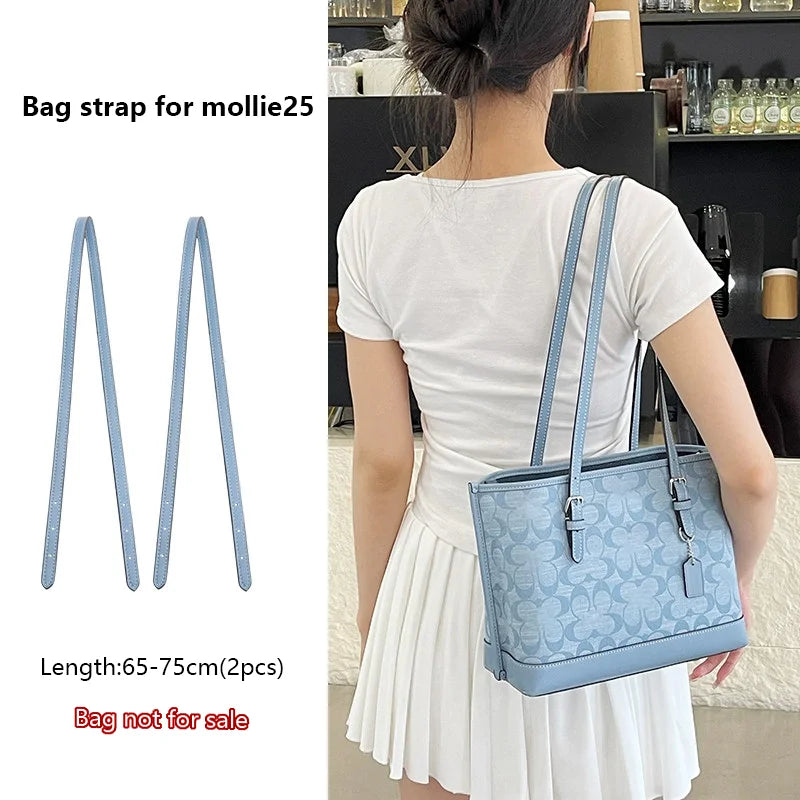 Adjustable Bag Strap For Coach Mollie25 Tote Bag Leather Shoulder Strap Durable Bag Belt Underarm Bag Replacement Accessories