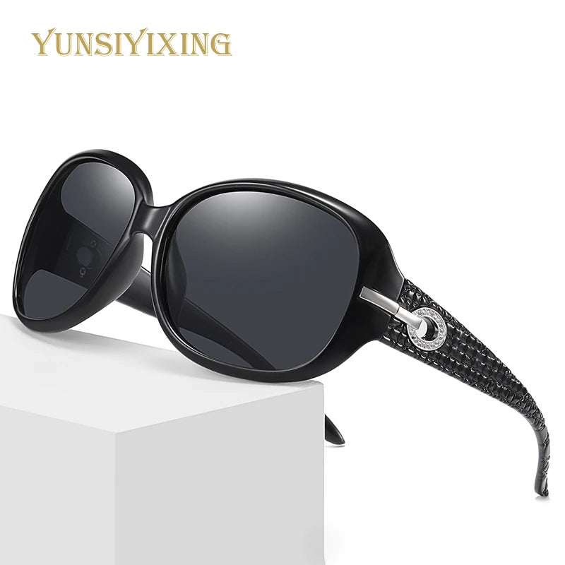 Polarized Women's Sunglasses Brand Designer Sun Glasses Fashion Classic Big Frame Glass Female Vintage Oculos De Sol