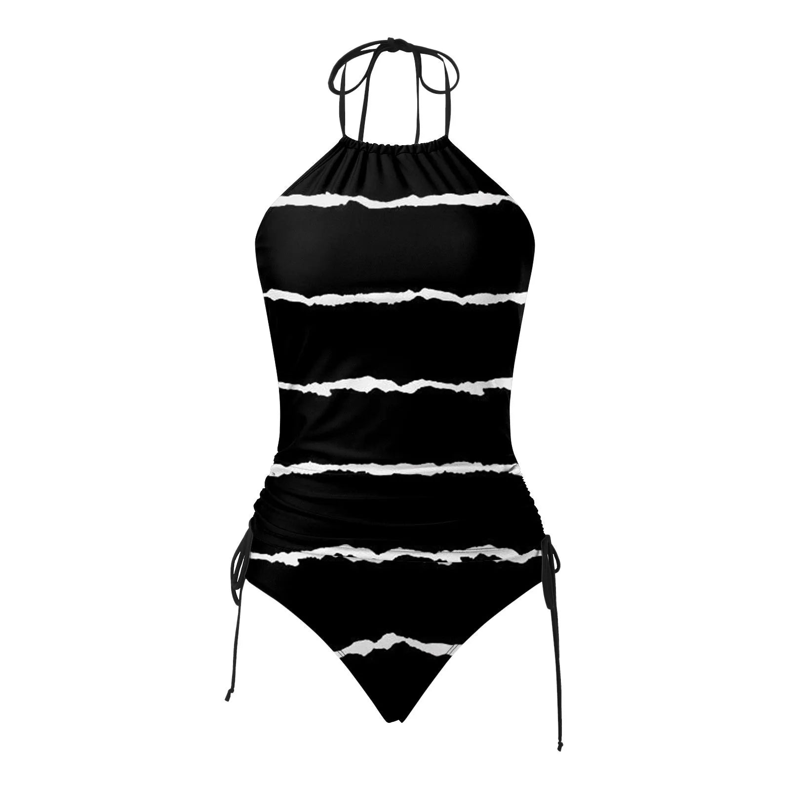 Tankini 2 Pièces Femme – Maillot de Bain Tendance Col Cœur, Taille Basse