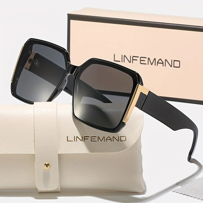 Fashion Large Frame Decoration Glasses for Women UV400 Sunglasses Set Summer Dance Party Holiday Gift