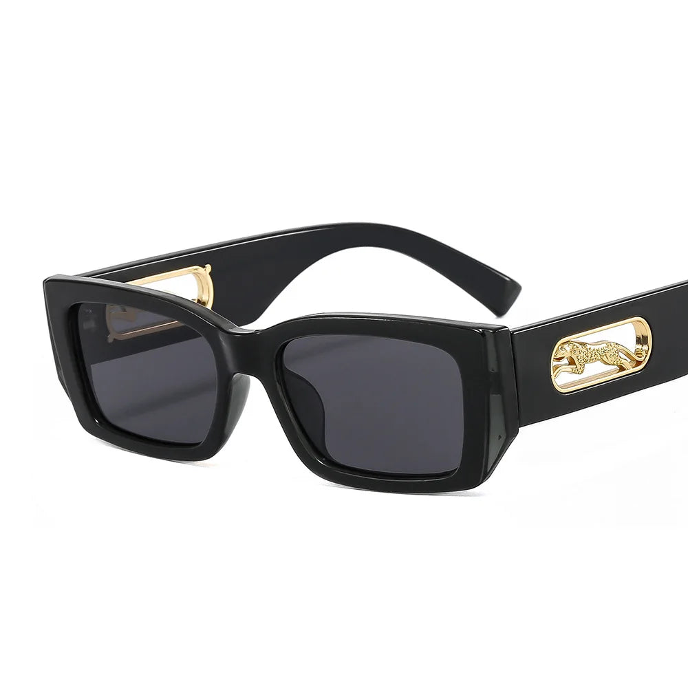 Lunettes de soleil petites et rectangulaires – Unisexe, style vintage, protection UV400