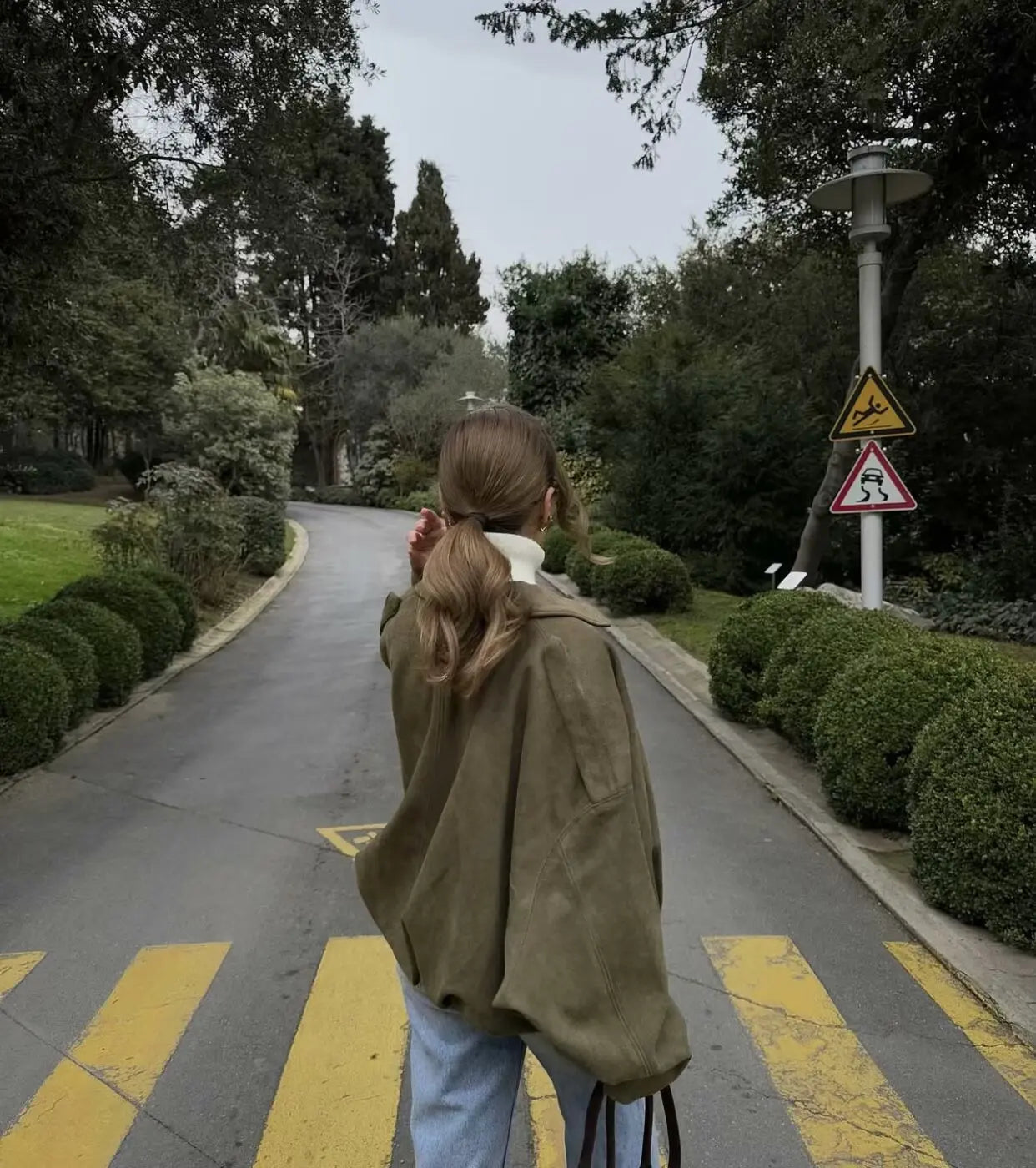 Women's Bomber Jacket – Suede Zip-Up Long Sleeves with Pockets | Streetwear Style