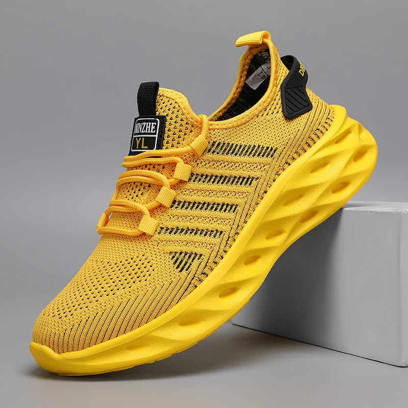 Sneakers Running Unisexe Respirantes - Jaune
