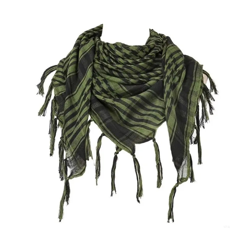 Unisex Tactical Houndstooth Scarf – Warm, Windproof, Spring-Winter