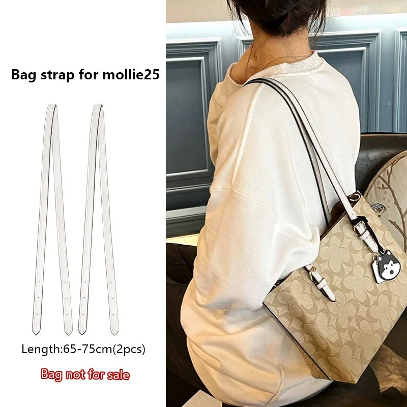 Adjustable Bag Strap For Coach Mollie25 Tote Bag Leather Shoulder Strap Durable Bag Belt Underarm Bag Replacement Accessories