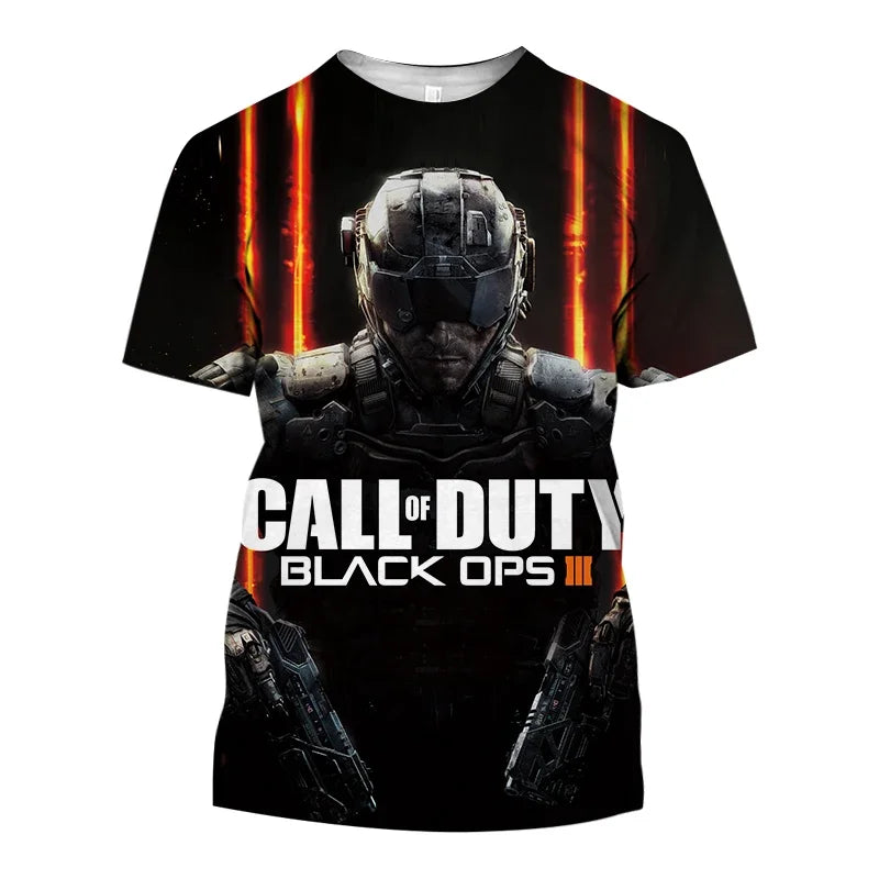 Summer New Hot Call of Duty Game 3d Printed Men's T-shirt Fashion Casual Plus Size Loose Comfortable Breathable Top