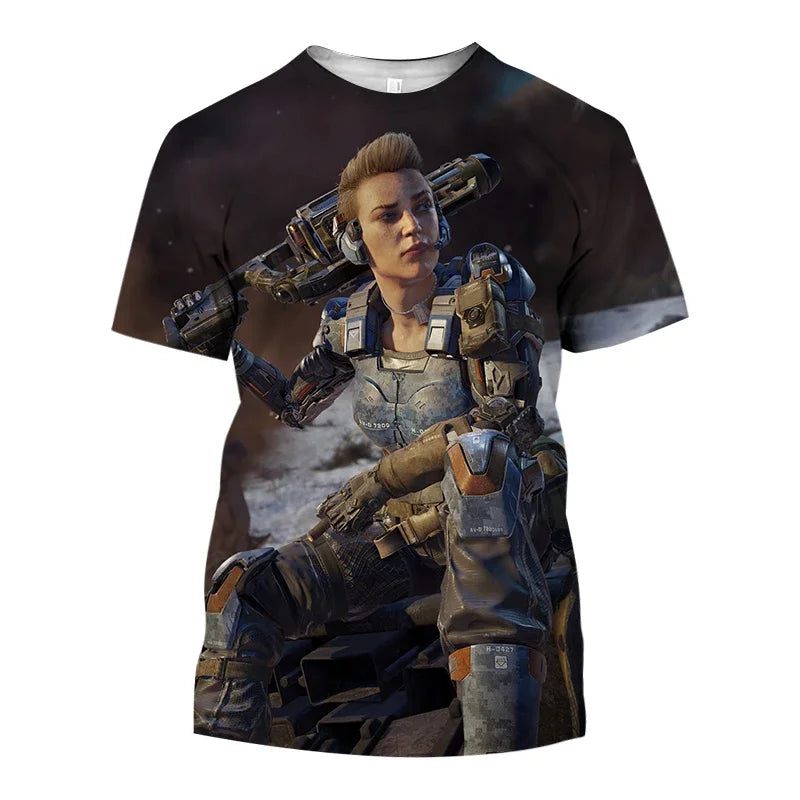Summer New Hot Call of Duty Game 3d Printed Men's T-shirt Fashion Casual Plus Size Loose Comfortable Breathable Top