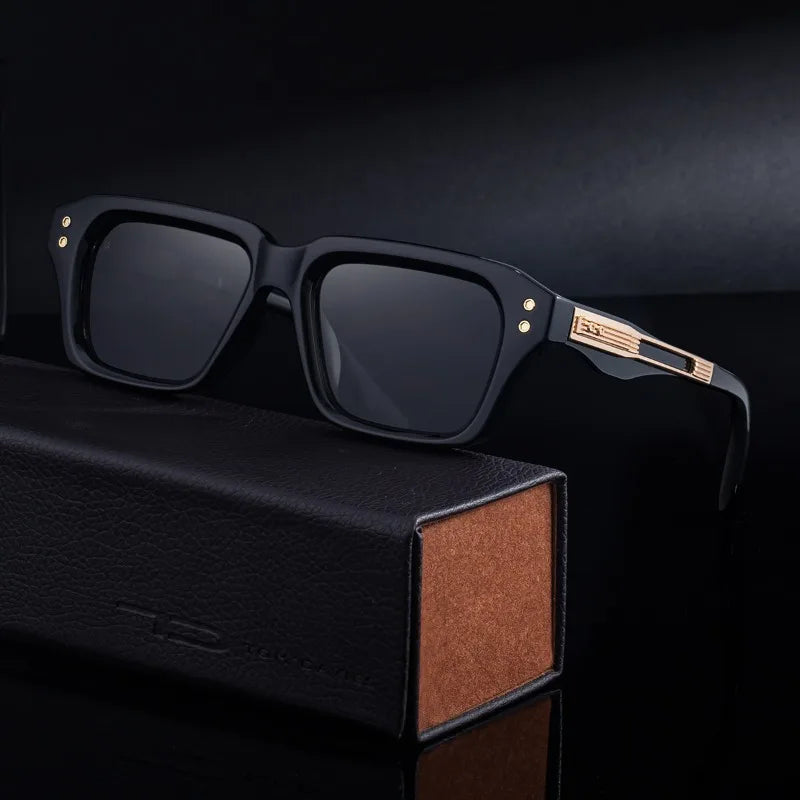 Square Rivet Sunglasses — Vintage Unisex UV400